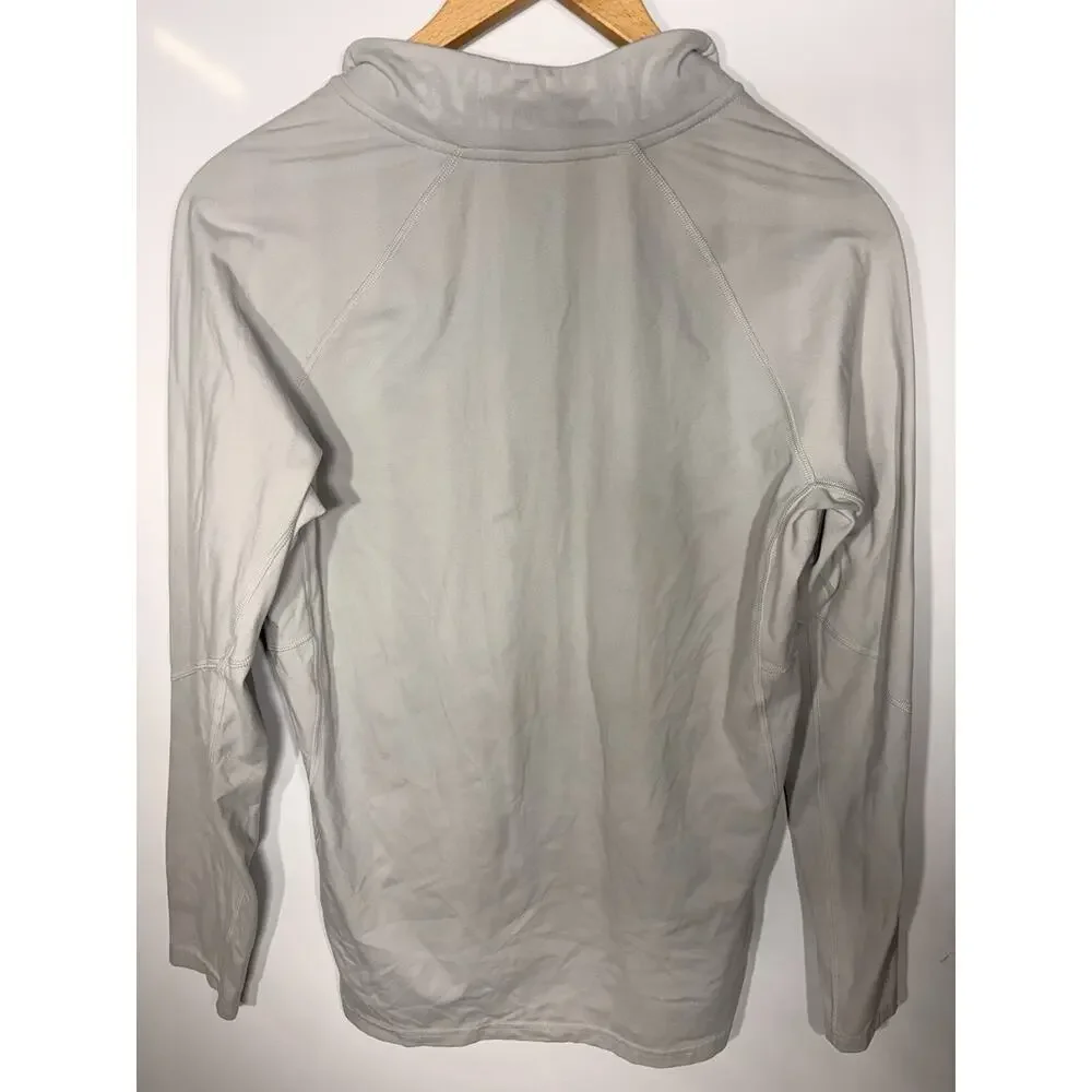 Gymshark Shirt Mens Medium Quarter Zip Pullover Lightweight Gray Athletic